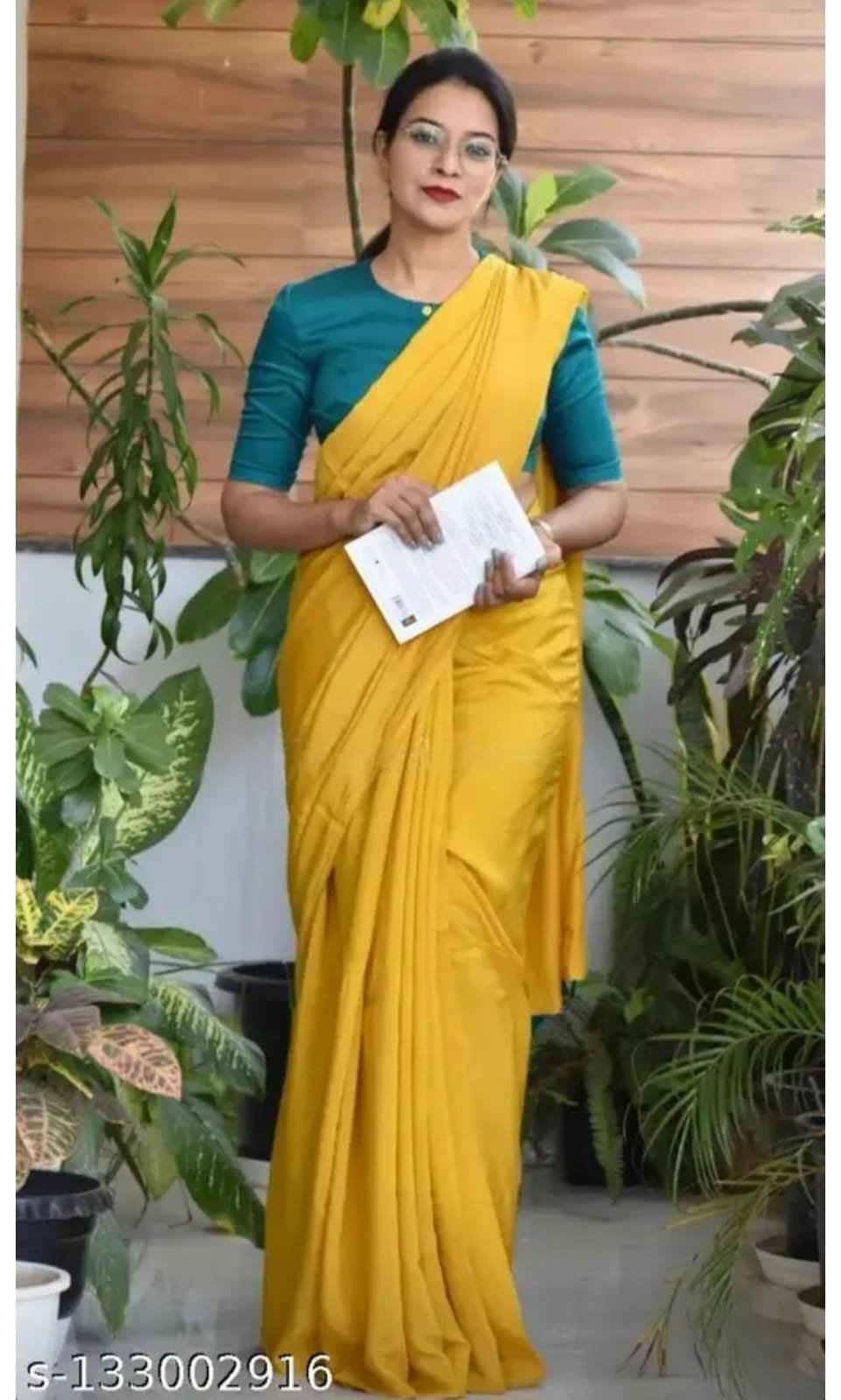 Bagru Block Plane Mulmul Cotton Saree